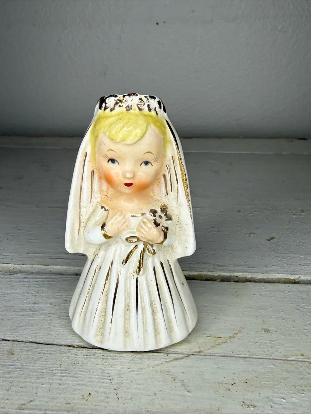 RARE Vintage Fine A Quality Japan Blushing Bride Porcelain Figurine